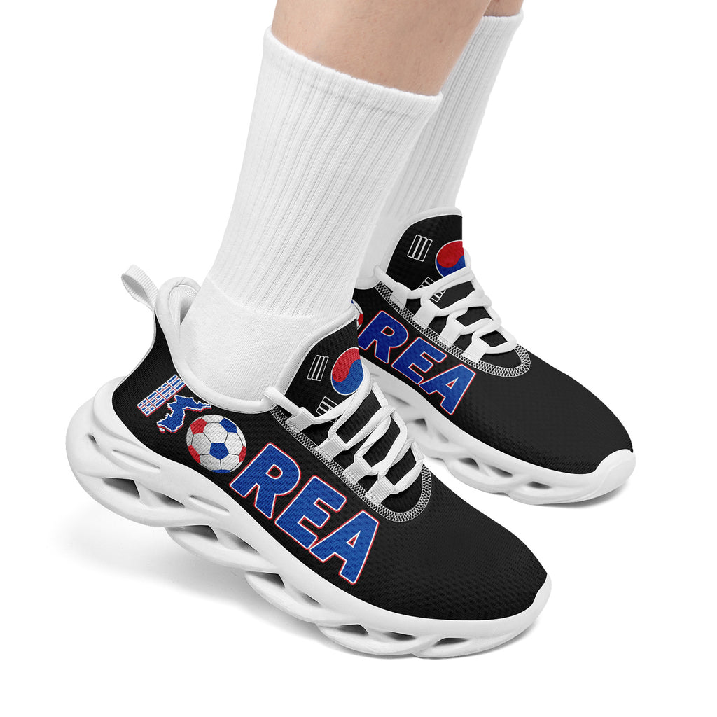 Custom South Korea 2026 World Cup Sneakers DIY Country Flag Running Shoes Lightweight Sport Shoes Gift for Football Fans Personalized Team Name and Logo FN003-F009054-2
