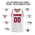 Custom White Red Black New York City Edition Personalized Reversible Basketball Set Sports Basketball Jersey BBJ01R-D0610-20