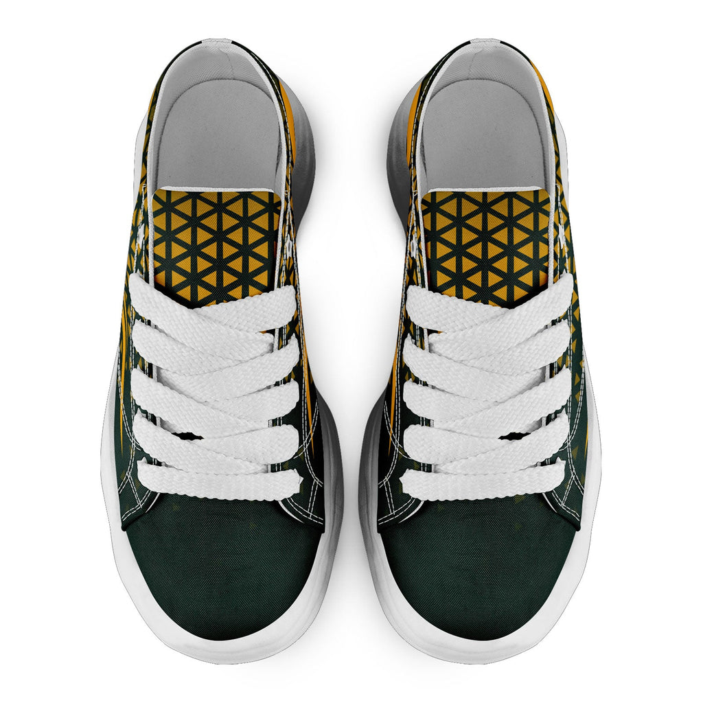 Custom Green Yellow Wisconsin Shoes Personalized Sneaker FN038-D023003-13 Custom Online