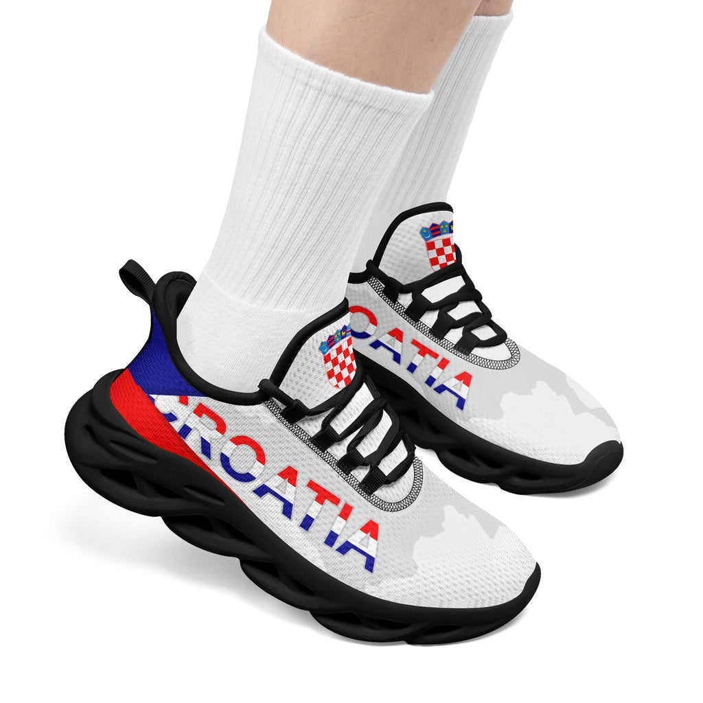 Custom Croatia 2026 World Cup Sneakers DIY Country Flag Running Shoes Lightweight Sport Shoes Gift for Football Fans Personalized Team Name and Logo FN003-F009104-5