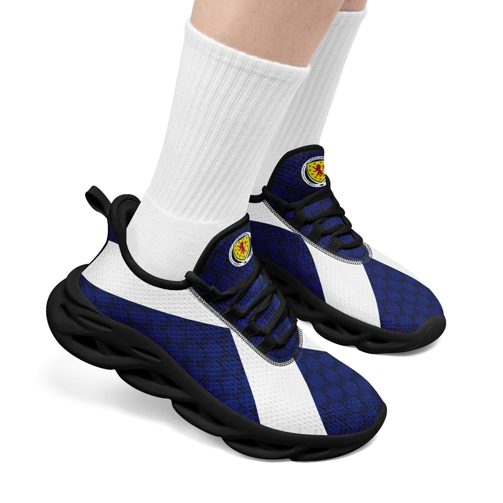 Custom Scotland 2026 World Cup Sneakers DIY Country Flag Running Shoes Lightweight Sport Shoes Gift for Football Fans Personalized Team Name and Logo FN003-F020027-1