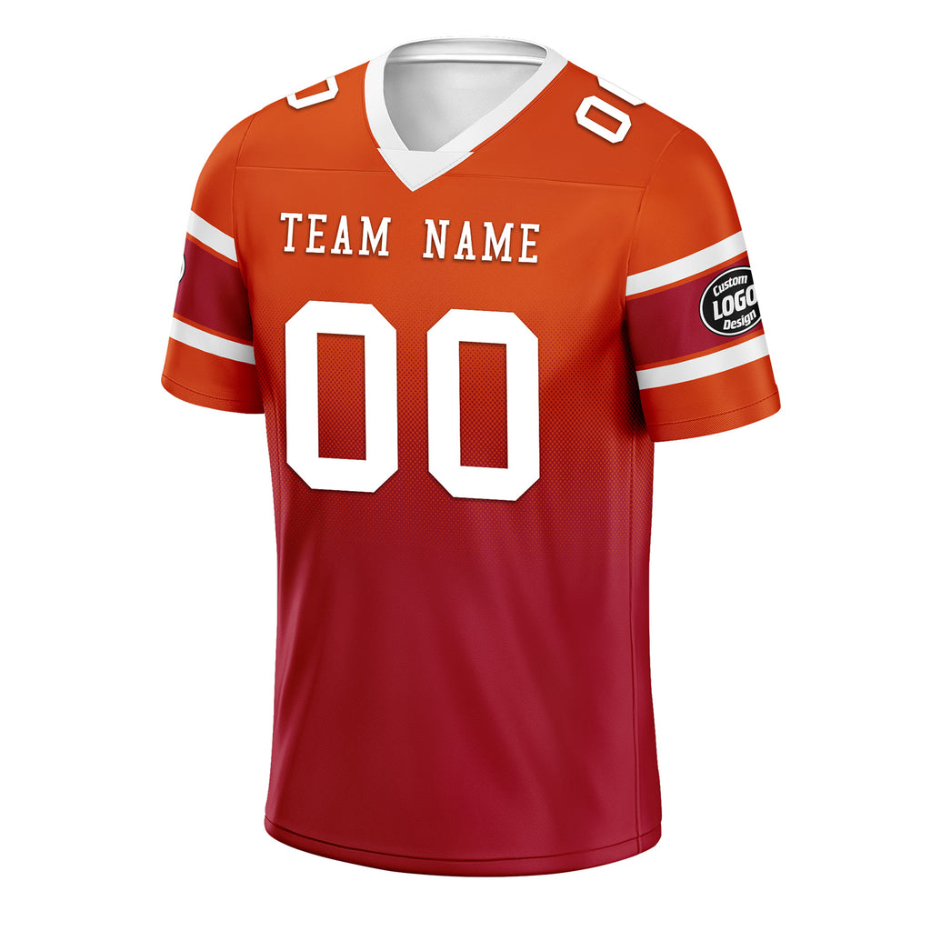 Custom Orange Red Tampa Bay Personalized Authentic Football Jersey FBJ02-D020249-29