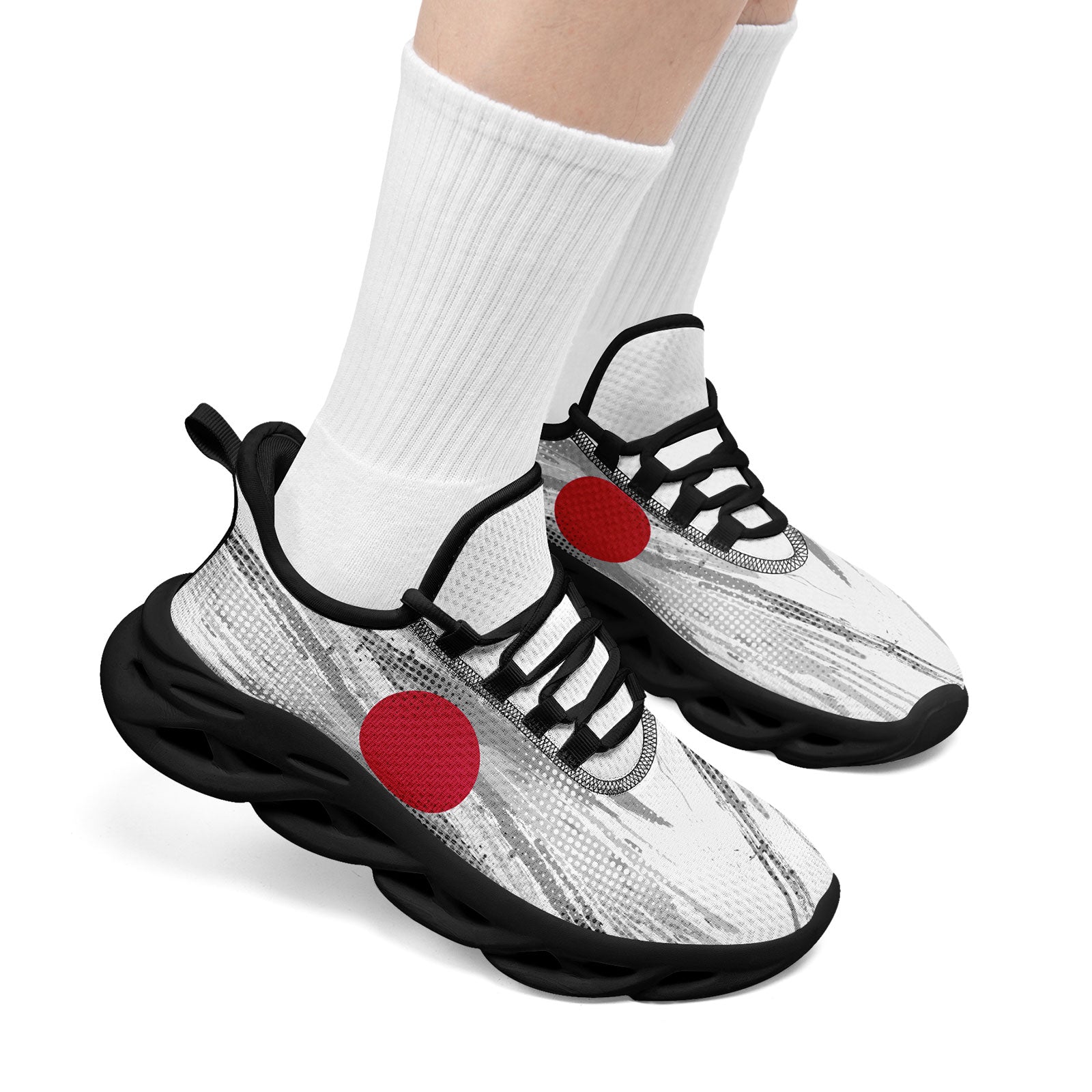 Custom Japan 2026 World Cup Sneakers DIY Country Flag Running Shoes Lightweight Sport Shoes Gift for Football Fans Personalized Team Name and Logo FN003-F025044-3