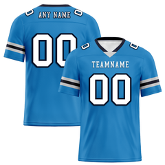 Custom Blue White Classic Style Personalized Authentic Football Jersey FBJ02-bd0a700c