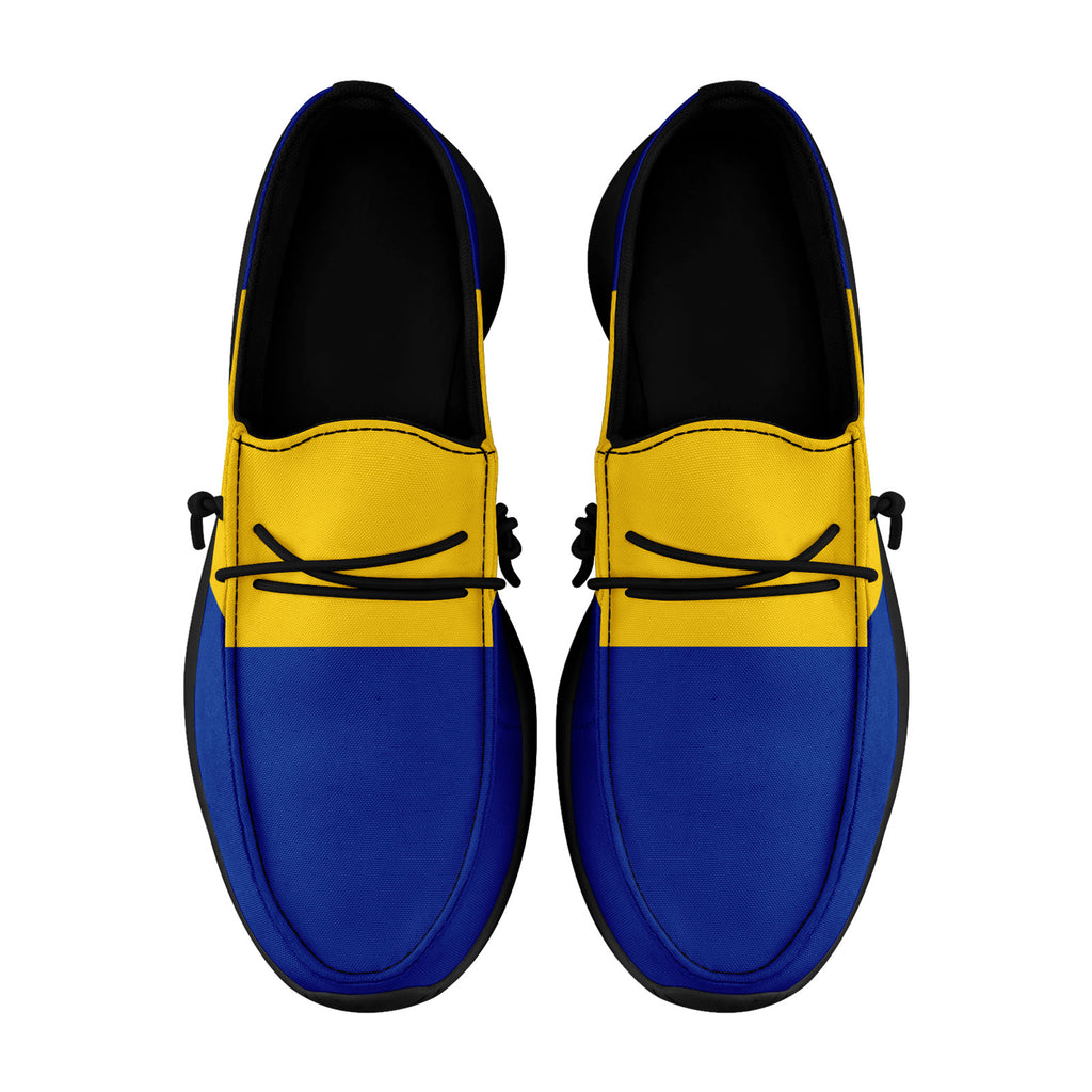 Custom Blue Yellow Los Angeles Jacket and Sports Shoes Combo Offer Personalized Combo ZH-D020294-15