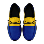 Custom Blue Yellow Los Angeles Jacket and Sports Shoes Combo Offer Personalized Combo ZH-D020294-15