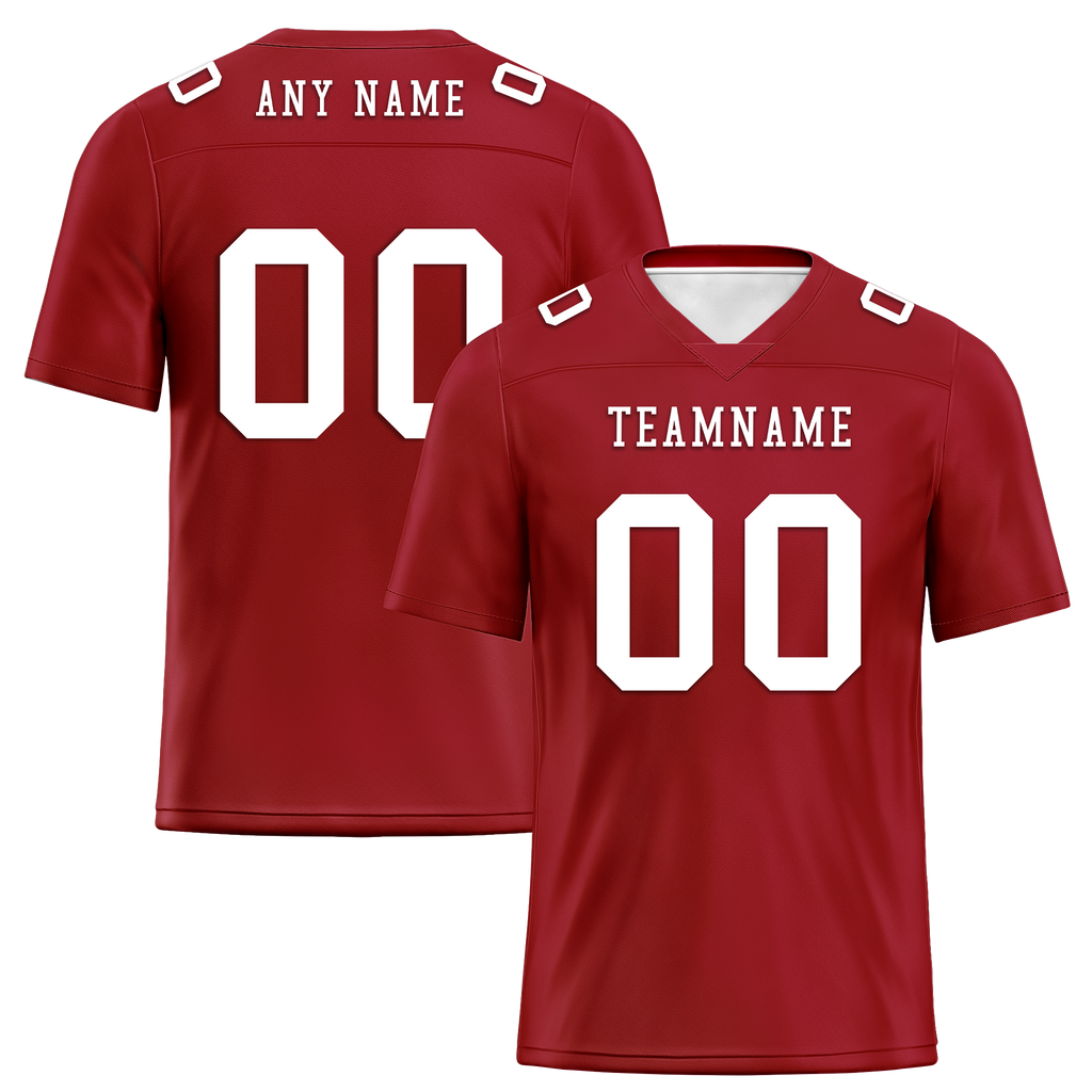 Custom Red Classic Style Personalized Authentic Football Jersey FBJ02-bd0a700a