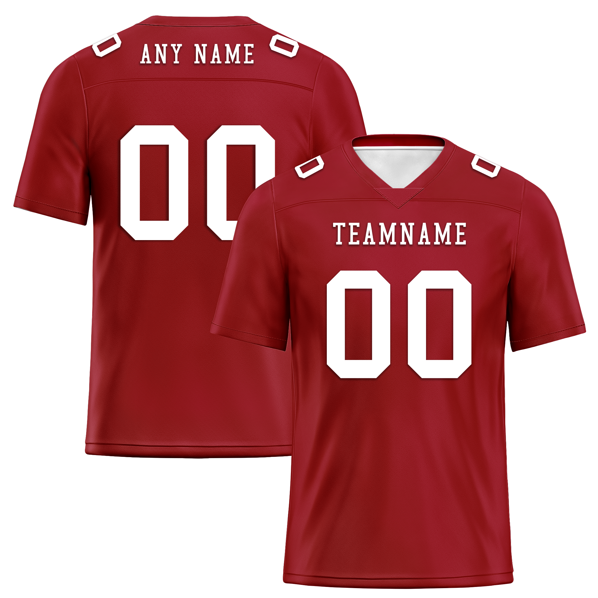 Custom Red Classic Style Personalized Authentic Football Jersey FBJ02-bd0a700a