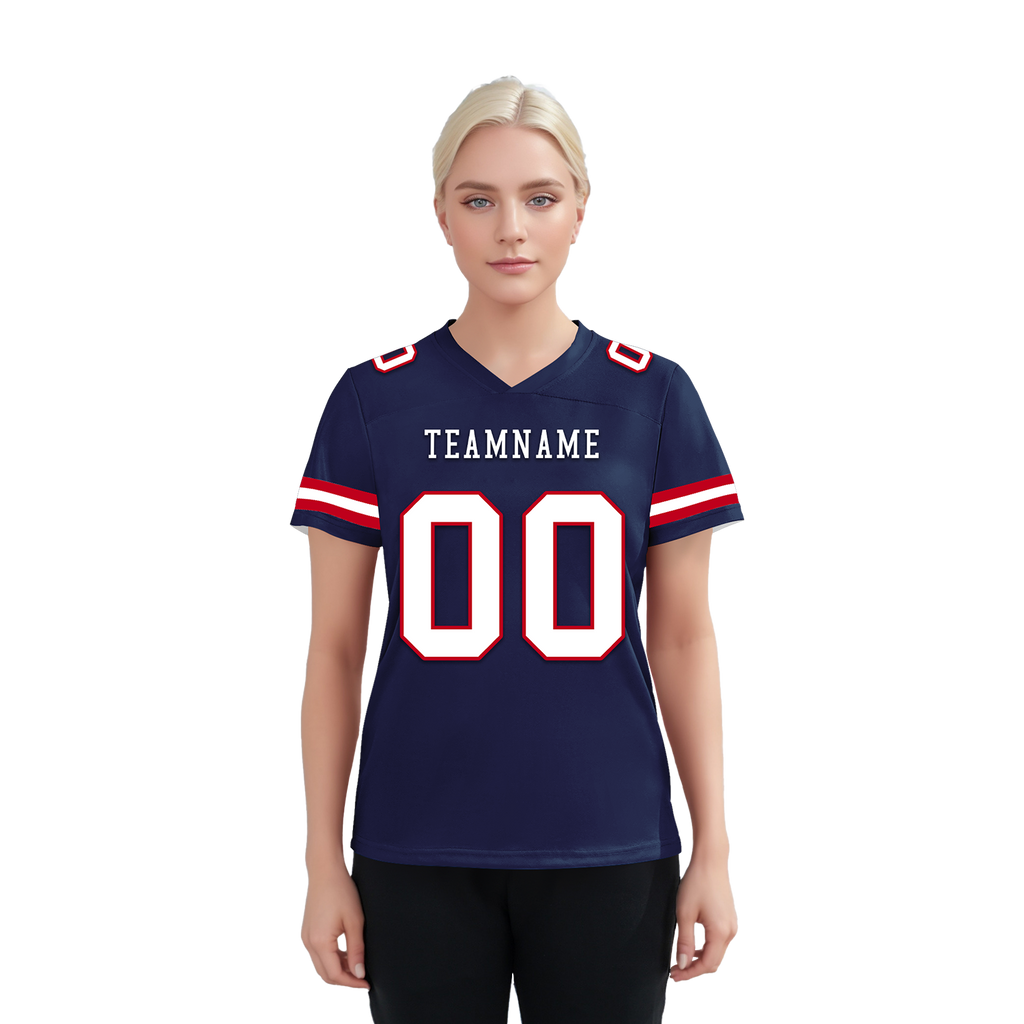 Custom Blue Classic Style Personalized Authentic Football Jersey FBJ02-bd0a70b0