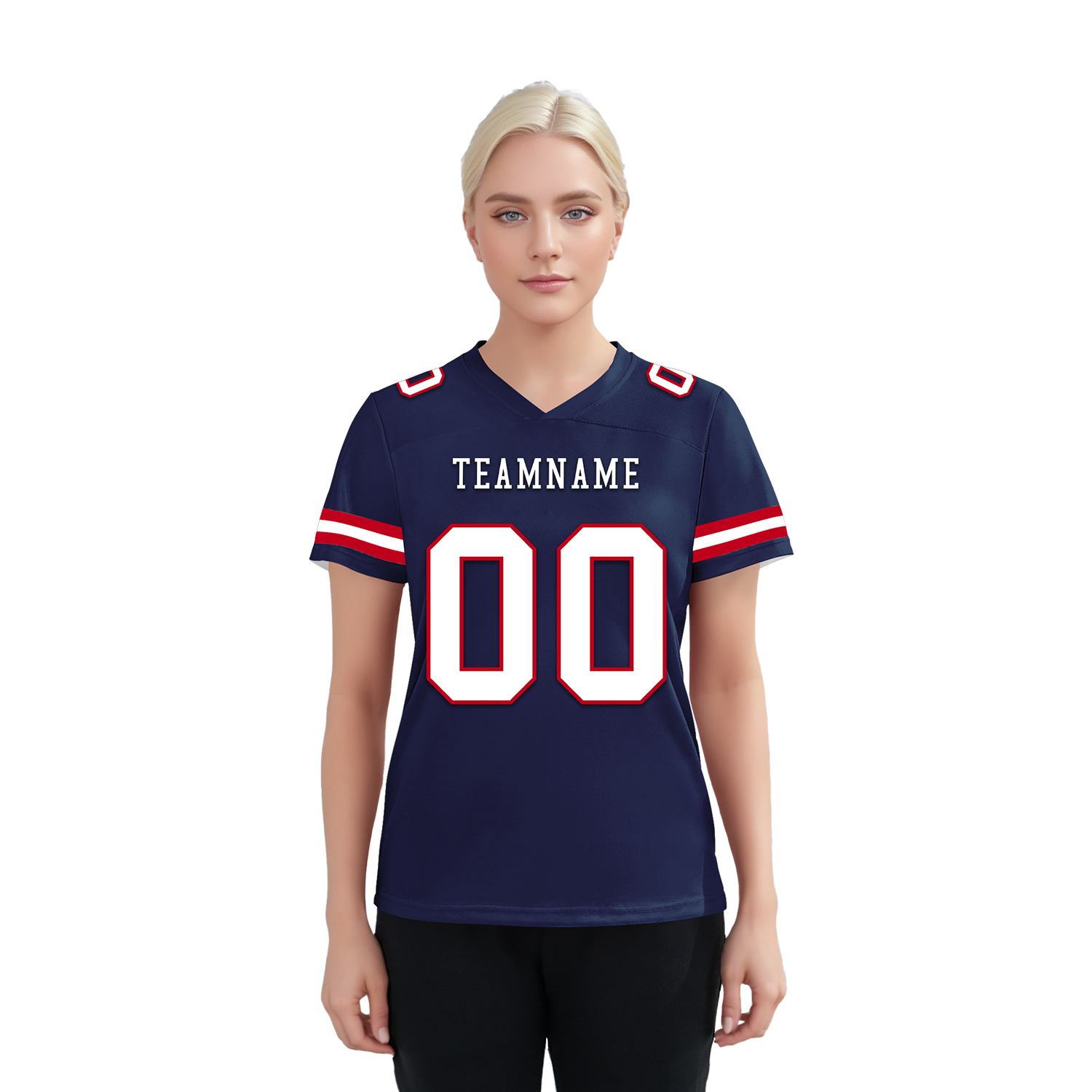 Custom Blue Classic Style Personalized Authentic Football Jersey FBJ02-bd0a70b0