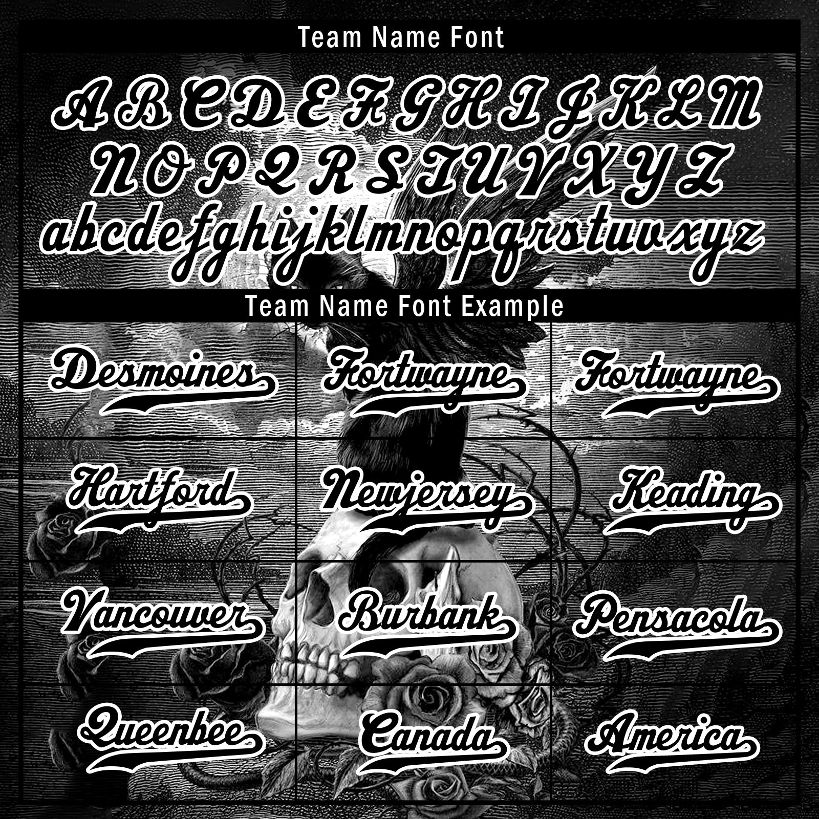 Custom Gothic Personalized Authentic Baseball Jersey BSBJ01-E06008