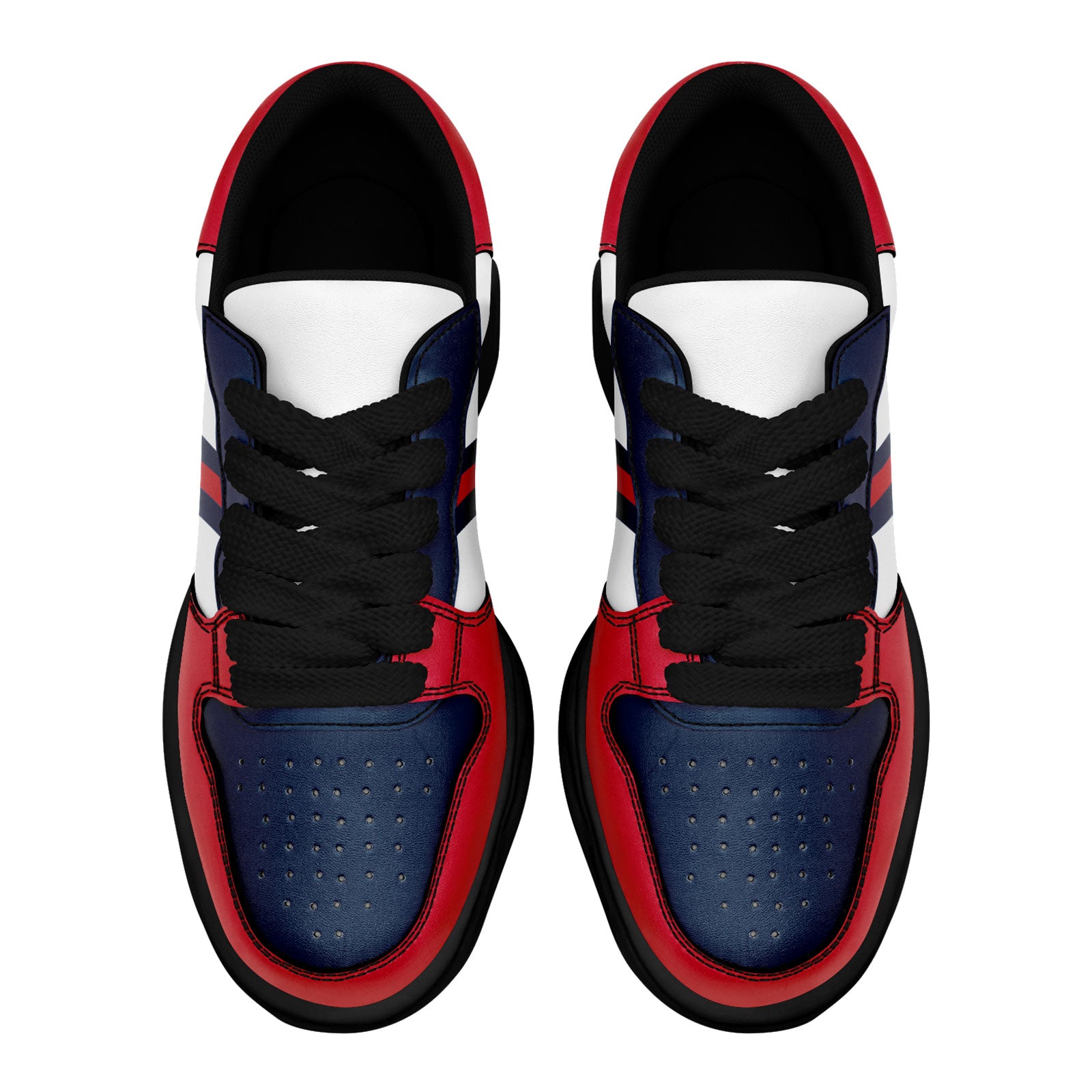 Custom Red Blue New England Shoes Personalized Sneaker FN032-D020389-26