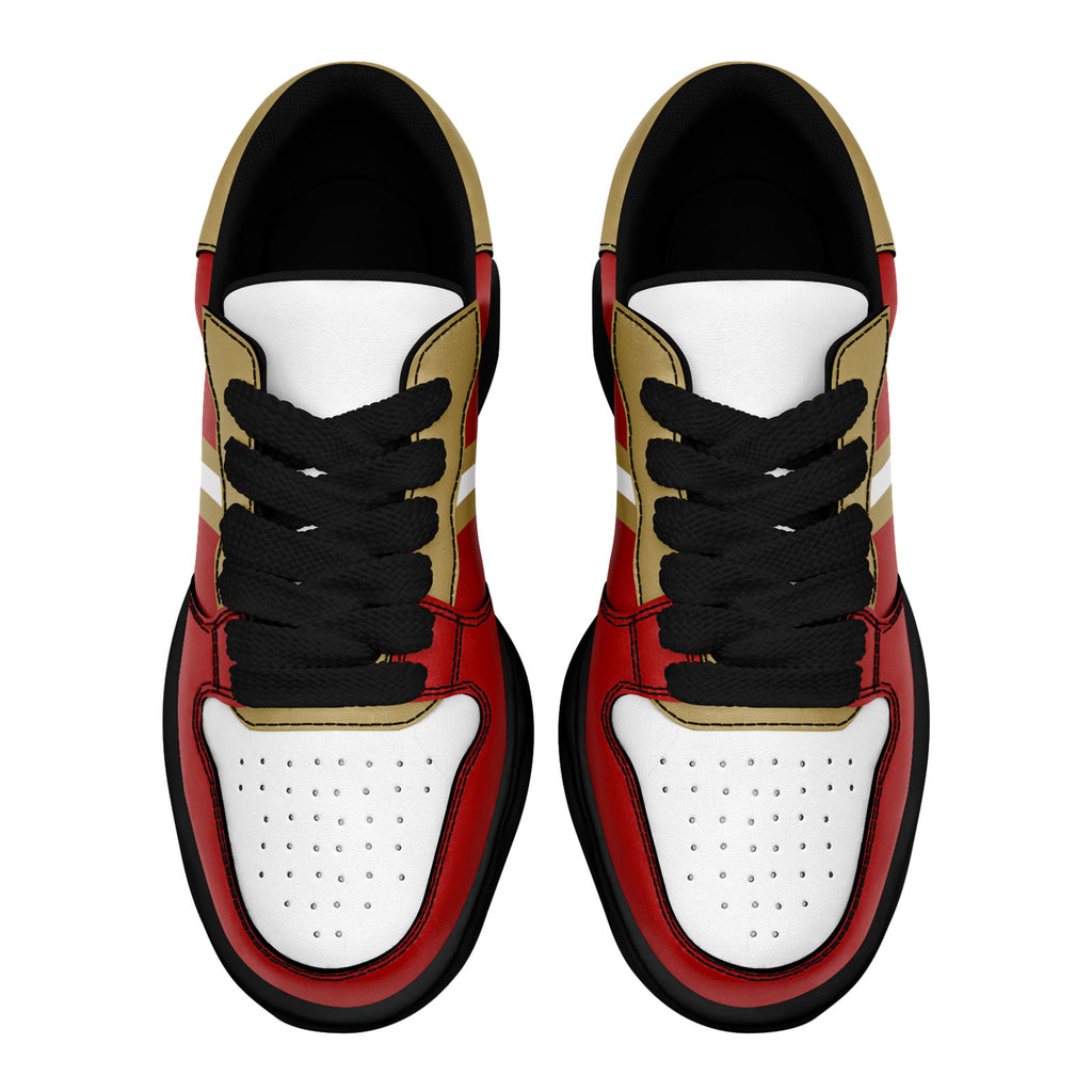 Custom Red Gold San Francisco Shoes Personalized Sneaker FN032-D020389-25