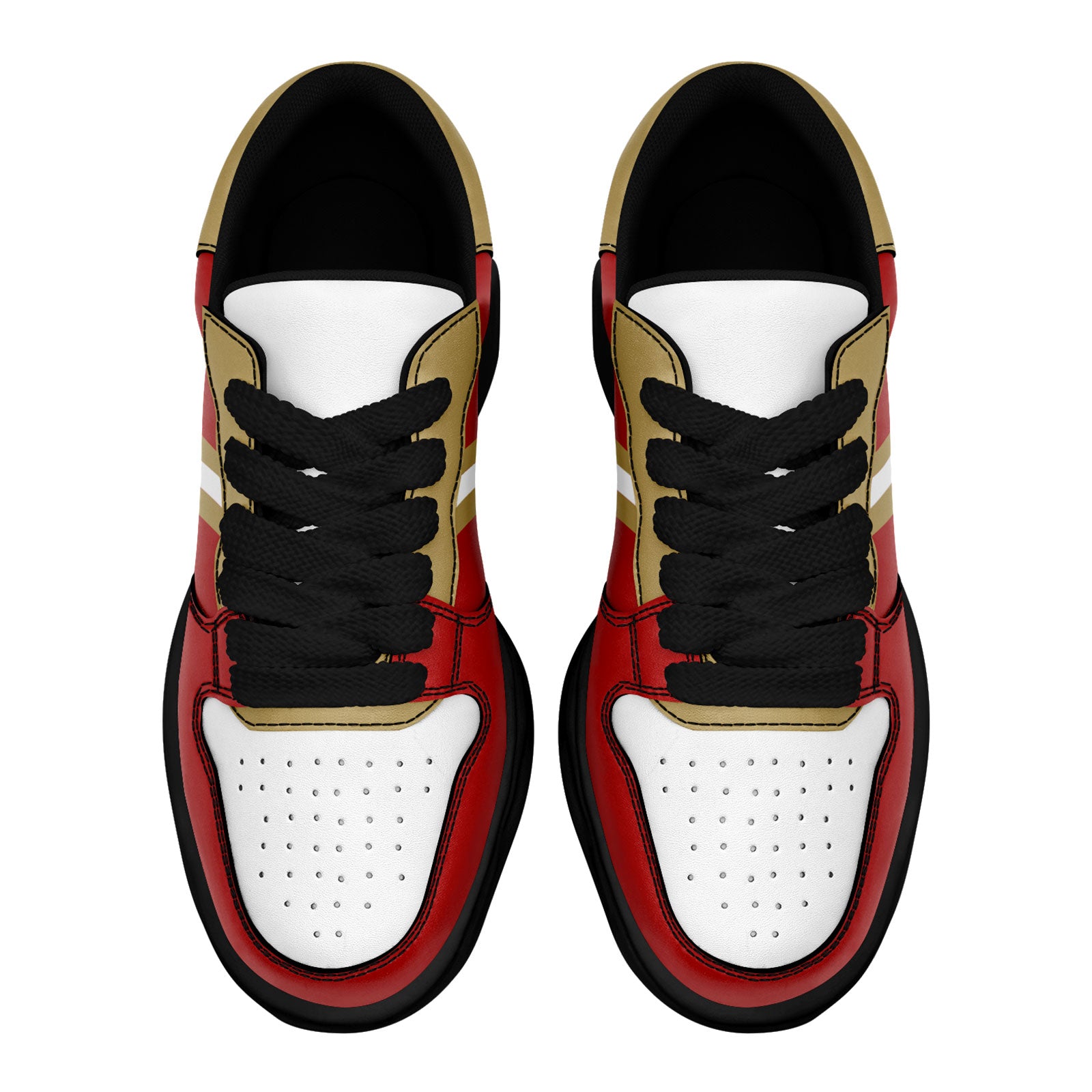 Custom Red Gold San Francisco Shoes Personalized Sneaker FN032-D020389-25