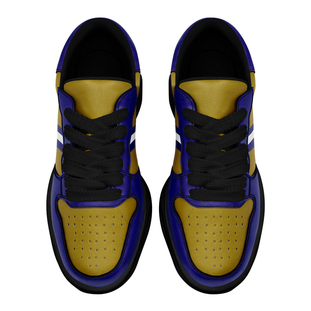 Custom Purple Yellow Baltimore Shoes Personalized Sneaker FN032-D020389-2
