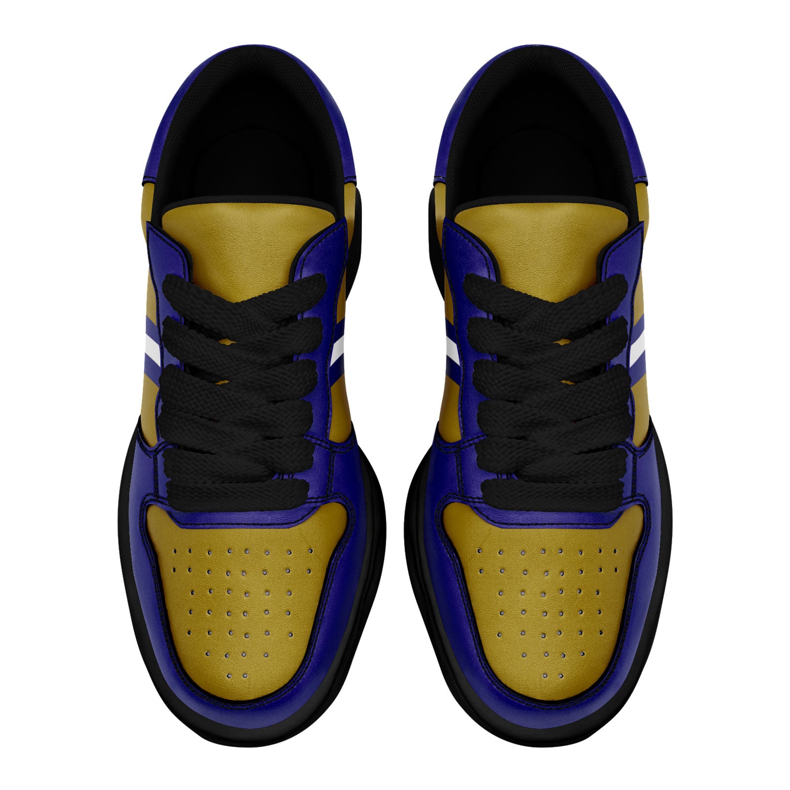 Custom Purple Yellow Baltimore Shoes Personalized Sneaker FN032-D020389-2