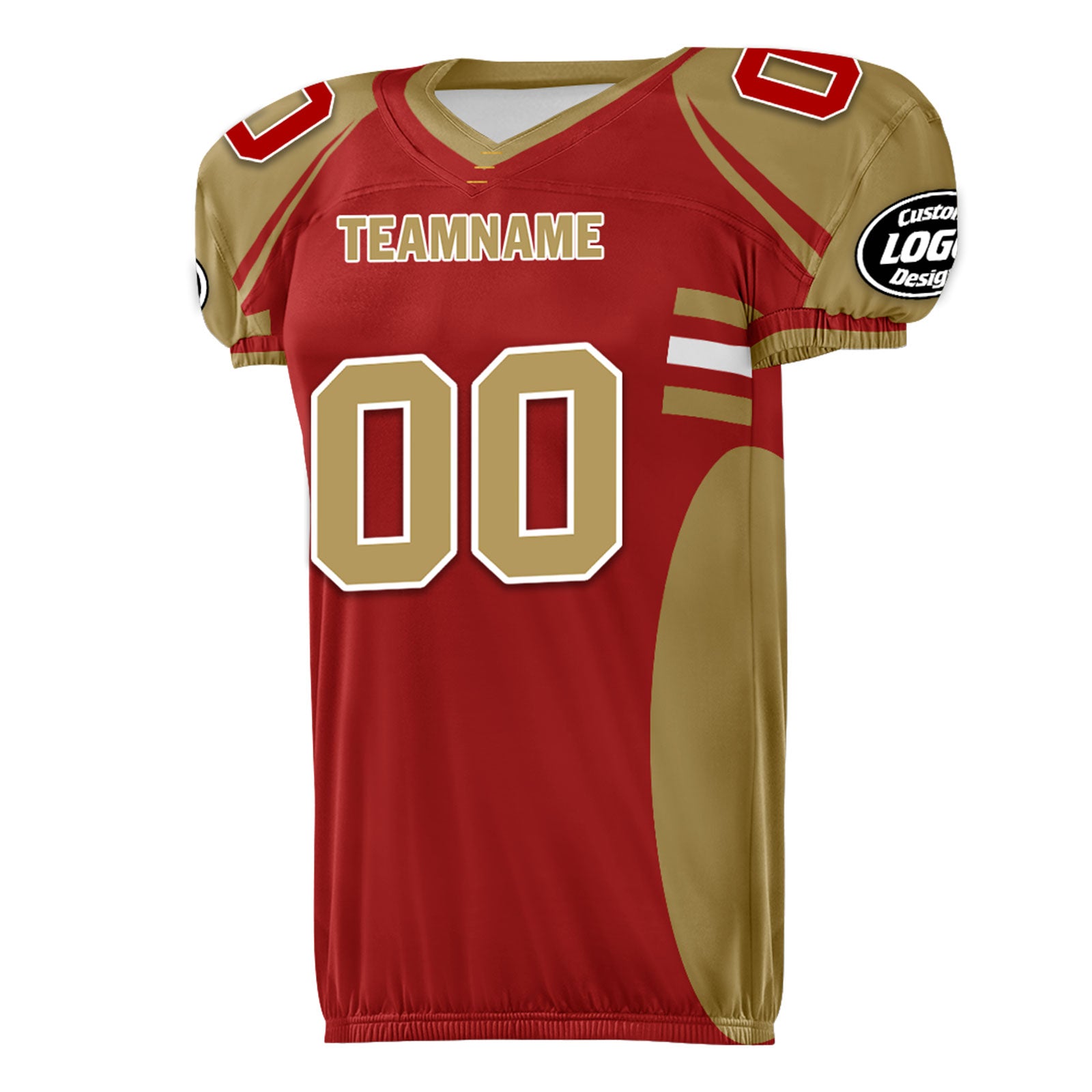 Custom Yellow Red California High-Performance American Football Jersey FBJ06-D023001-25