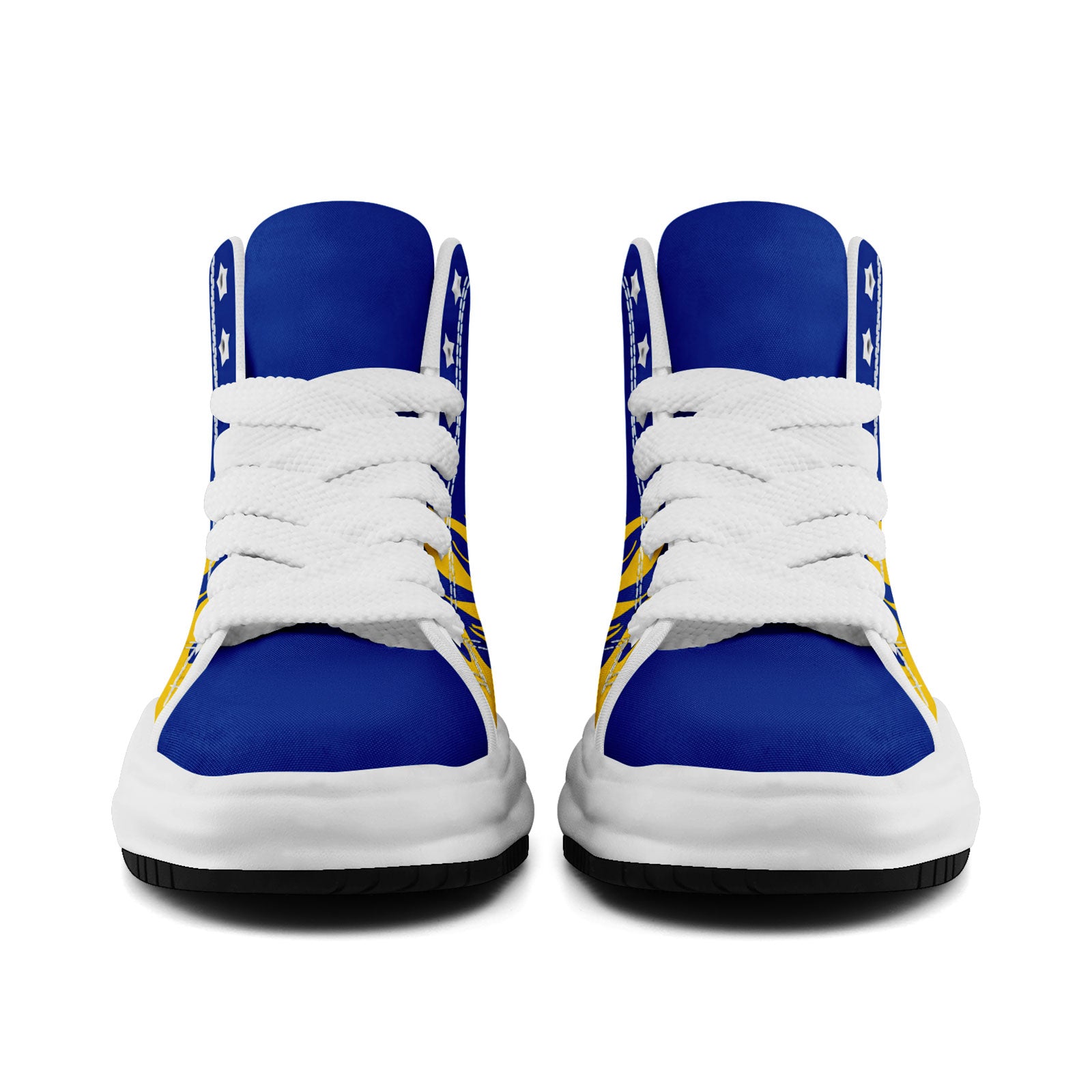 Custom Blue Yellow Los Angeles Football Jersey and Firesoul Sports Shoes Combo Offer Personalized Combo ZH-D020273-15