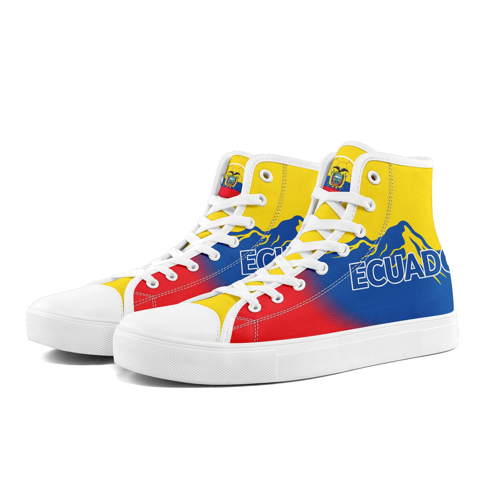 Custom Ecuador 2026 World Cup Sneakers DIY Country Flag Running Shoes Lightweight Sport Shoes Gift for Football Fans Personalized Team Name and Logo FN024-F009099-5