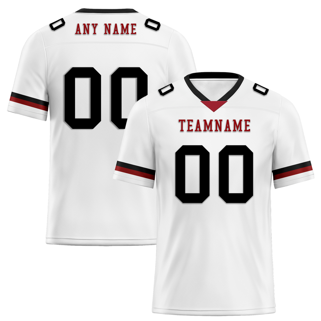 Custom White Black Classic Style Personalized Authentic Football Jersey FBJ02-bd0a700b
