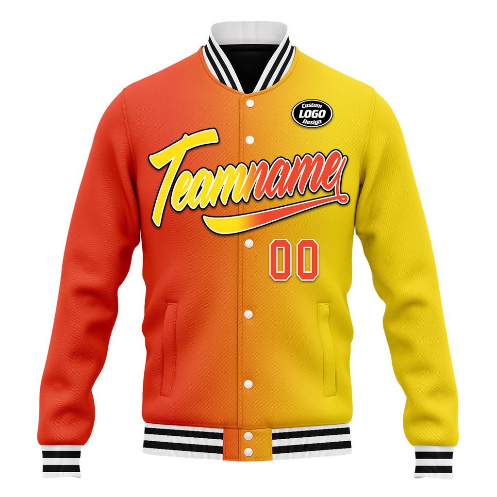 Custom Gradient Fashion Jacket Bomber Full-Snap Varsity Letterman Personalized Jacket FZ005-D028015-4