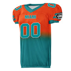 Custom Orange Blue Fade Fashion Miami High-Performance American Football Jersey FBJ06-D020252-24