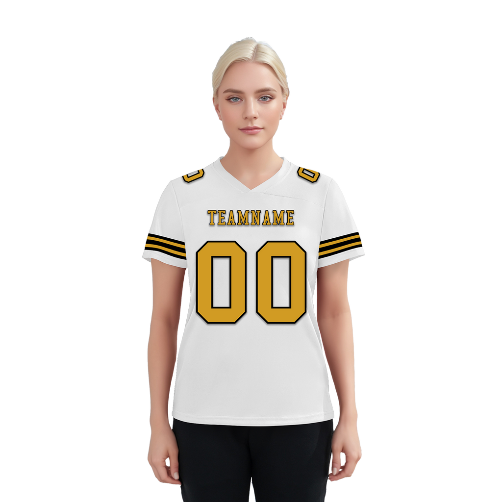 Custom White Classic Style Personalized Authentic Football Jersey FBJ02-bd0a70a0