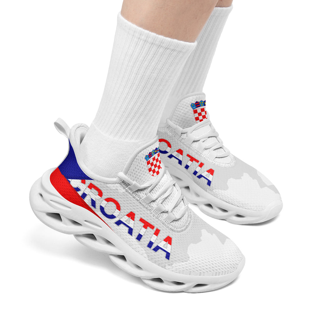 Custom Croatia 2026 World Cup Sneakers DIY Country Flag Running Shoes Lightweight Sport Shoes Gift for Football Fans Personalized Team Name and Logo FN003-F009104-5