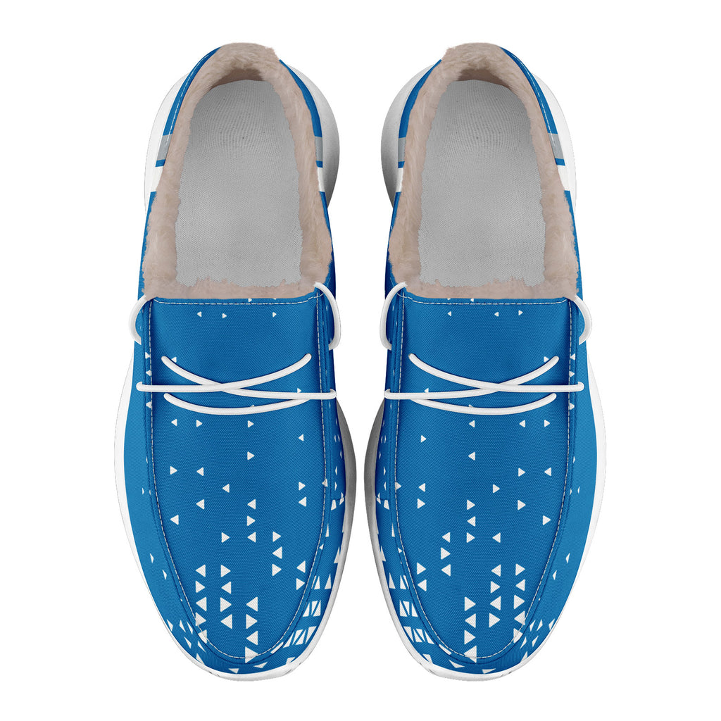 Custom Blue White Detroit Shoes Personalized Sneaker FN042-D020279-11
