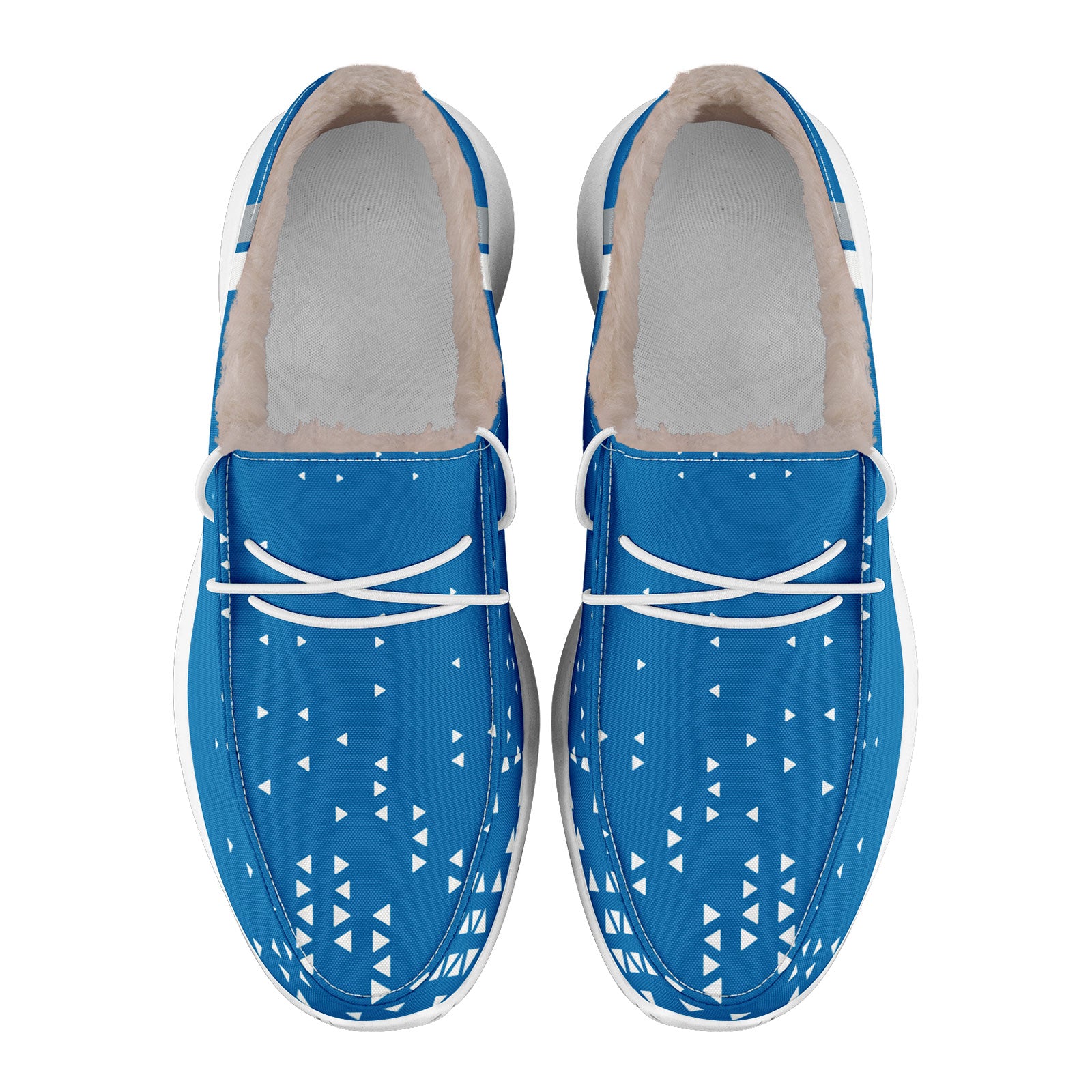 Custom Blue White Detroit Shoes Personalized Sneaker FN042-D020279-11