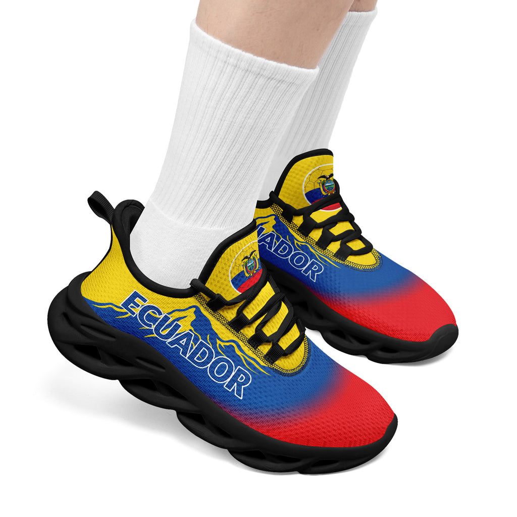 Custom Ecuador 2026 World Cup Sneakers DIY Country Flag Running Shoes Lightweight Sport Shoes Gift for Football Fans Personalized Team Name and Logo FN003-F009077-5