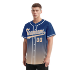 Custom Blue Beige Fade Fashion Personalized Authentic Baseball Jersey BSBJ01-D0a70da