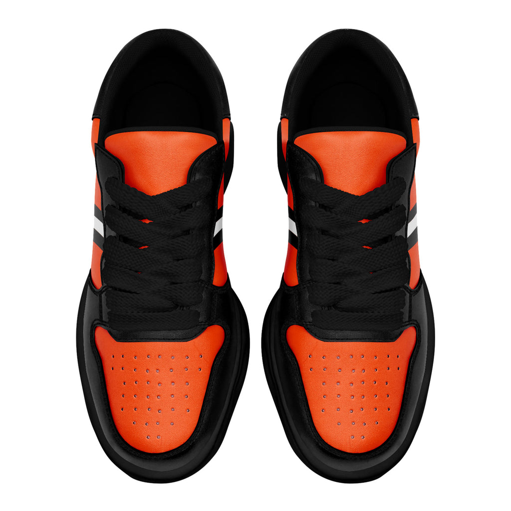 Custom Black Orange Cincinnati Shoes Personalized Sneaker FN032-D020389-6