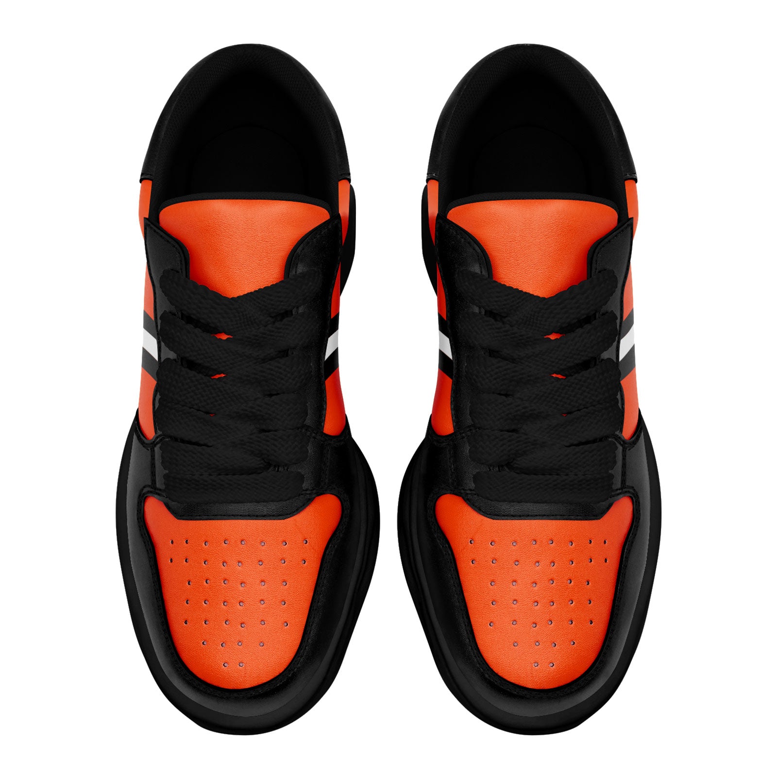 Custom Black Orange Cincinnati Shoes Personalized Sneaker FN032-D020389-6
