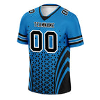 Custom Blue Black North Carolina Personalized Authentic Football Jersey FBJ02-D023033-5