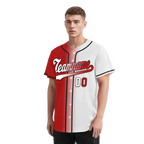 Custom Red White Gradient Fashion Personalized Authentic Baseball Jersey BSBJ01-D0a7aa9