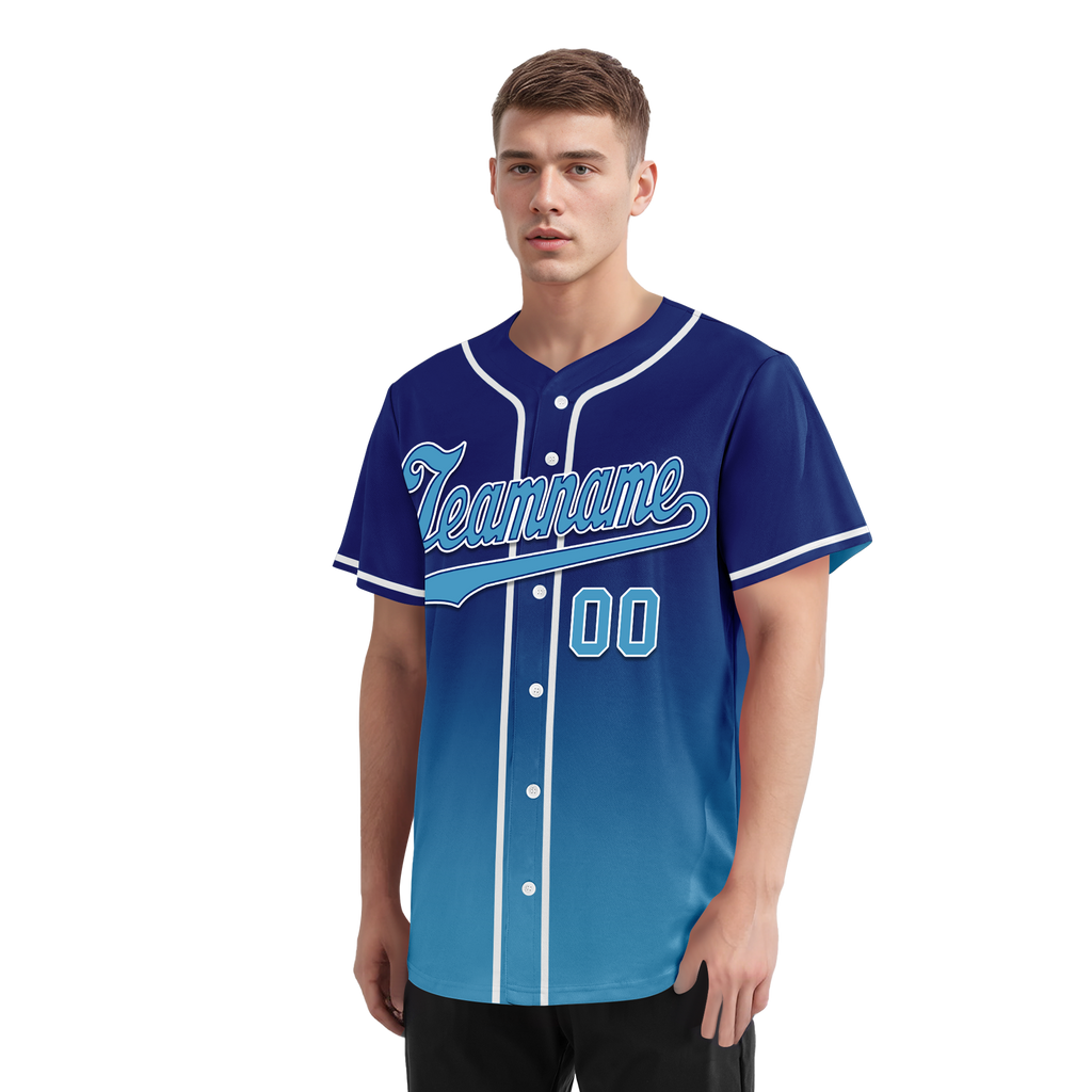 Custom Blue Fade Fashion Personalized Authentic Baseball Jersey BSBJ01-D0a70fd