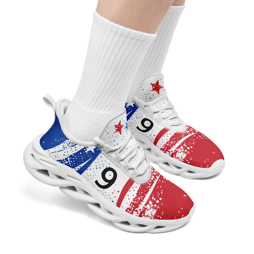 Custom South Korea 2026 World Cup Sneakers DIY Country Flag Running Shoes Lightweight Sport Shoes Gift for Football Fans Personalized Team Name and Logo FN003-F009114-10