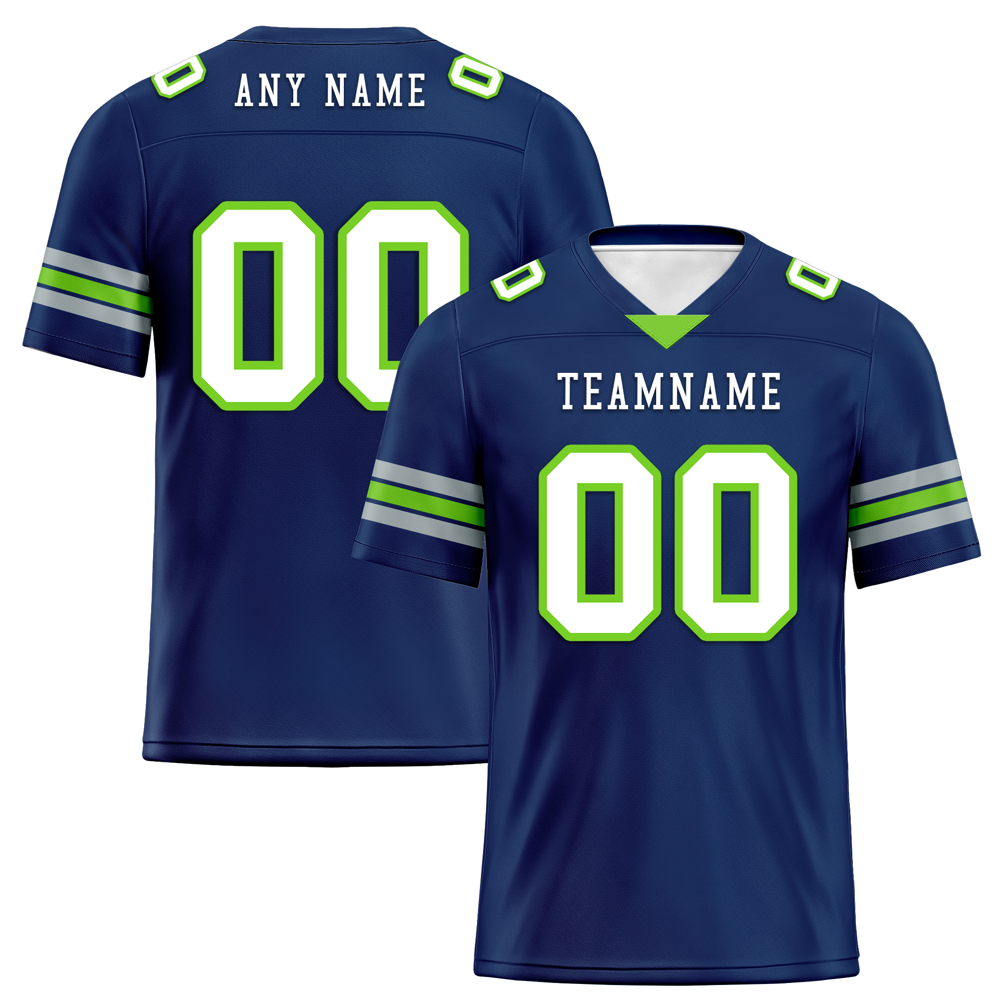 Custom Blue Classic Style Personalized Authentic Football Jersey FBJ02-bd0a70ad
