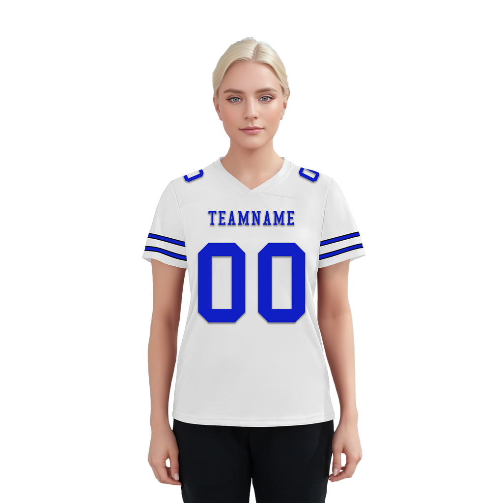 Custom White Classic Style Personalized Authentic Football Jersey FBJ02-bd0a700e