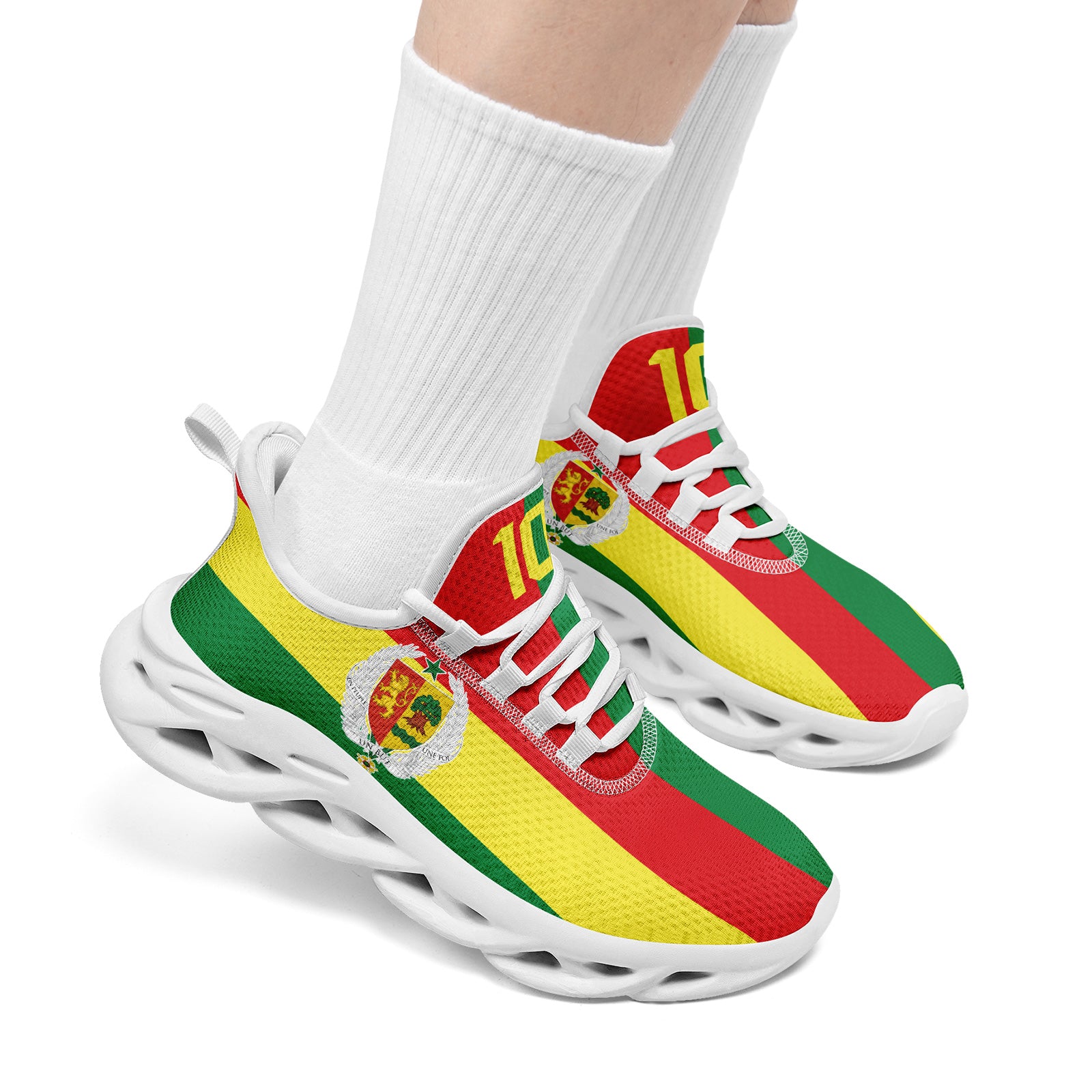 Custom Senegal 2026 World Cup Sneakers DIY Country Flag Running Shoes Lightweight Sport Shoes Gift for Football Fans Personalized Team Name and Logo FN003-F009094-1
