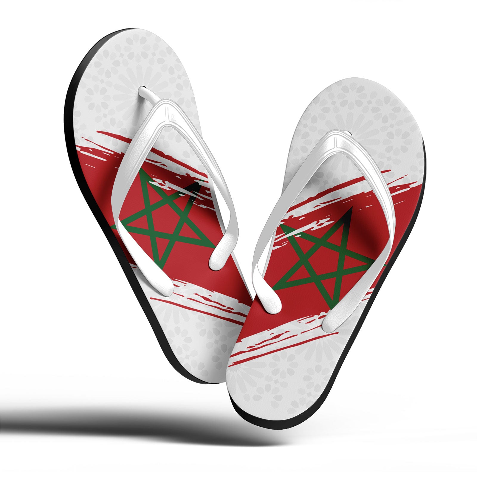 Custom Morocco 2026 World Cup Sneakers DIY Country Flag Running Shoes Lightweight Sport Shoes Gift for Football Fans Personalized Team Name and Logo FN058-F009124-5