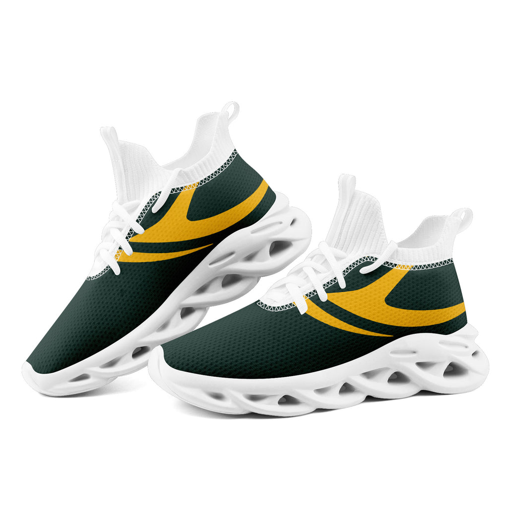 Custom Green Green Bay Football Jersey and Sports Shoes Combo Offer Personalized Combo ZH-D025008-13