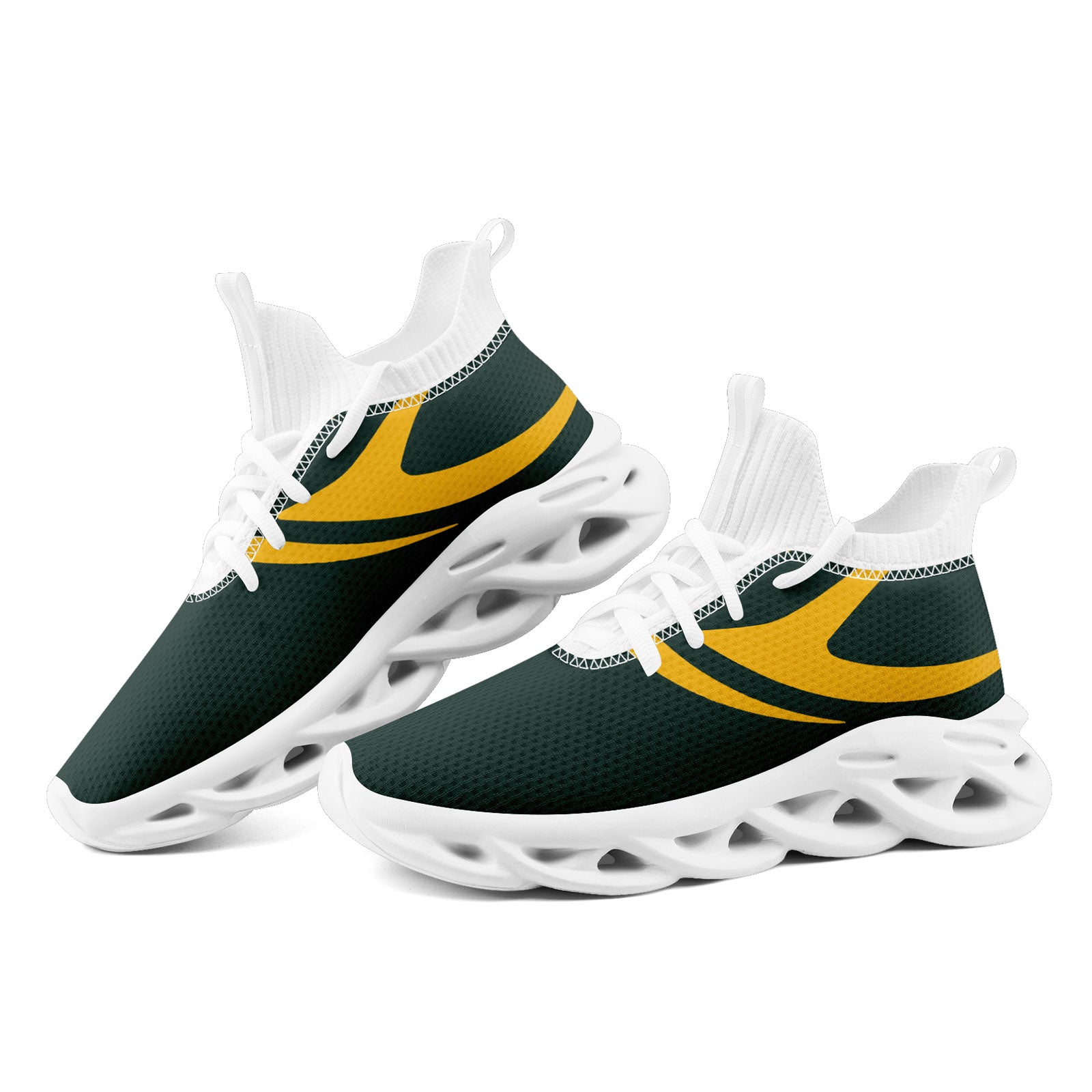 Custom Green Green Bay Football Jersey and Sports Shoes Combo Offer Personalized Combo ZH-D025008-13