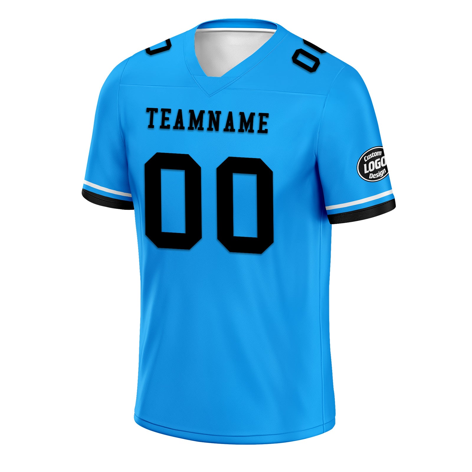 Custom Blue Carolina Personalized Authentic Football Jersey FBJ02-D020263-5
