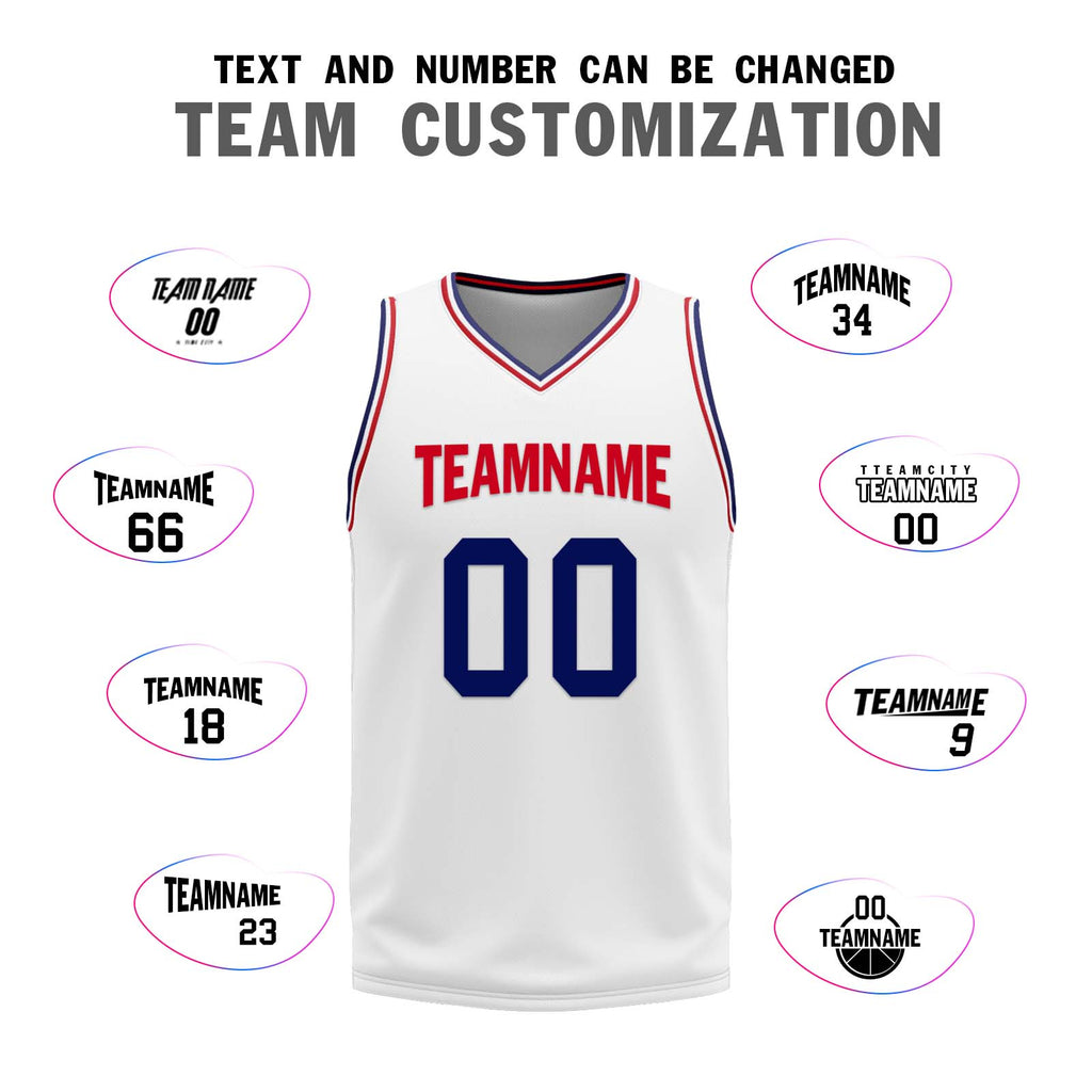 Custom White Red Black Philadelphia City Edition Personalized Reversible Basketball Set Sports Basketball Jersey BBJ01R-D0610-23