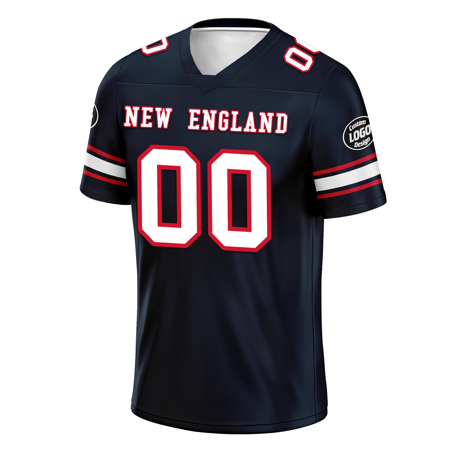 Custom Navy New England Personalized Authentic Football Jersey FBJ02-D020256-20