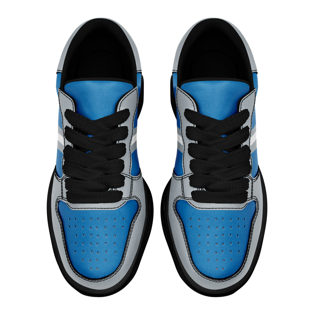 Custom Blue Gray Detroit Shoes Personalized Sneaker FN032-D020389-11