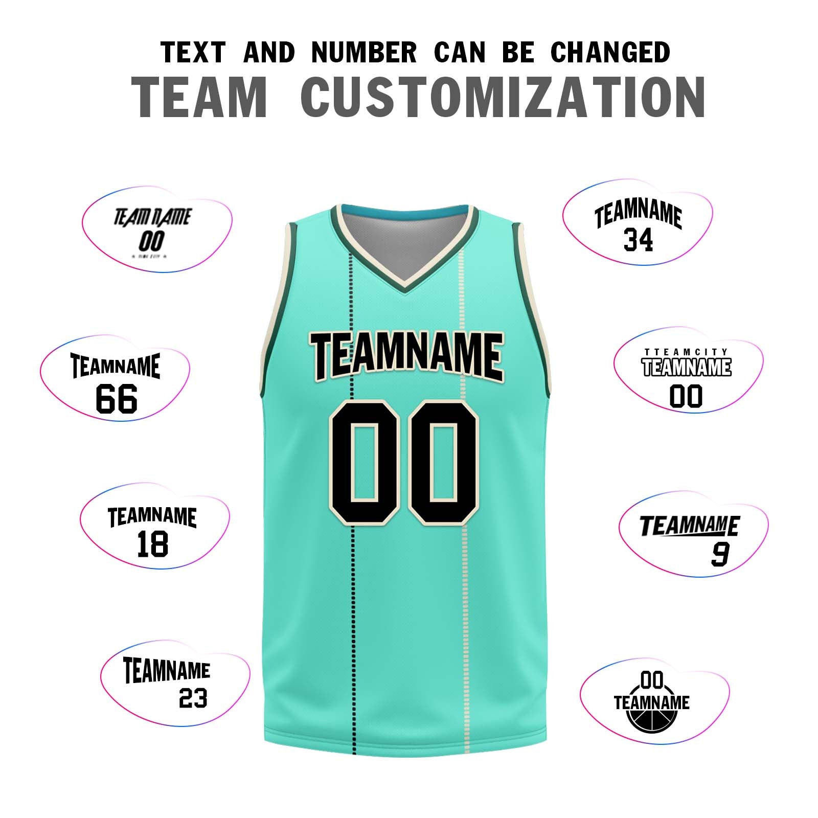 Custom Mint Green Gold Black Charlotte City Edition Personalized Reversible Basketball Set Sports Basketball Jersey BBJ01R-D0610-4