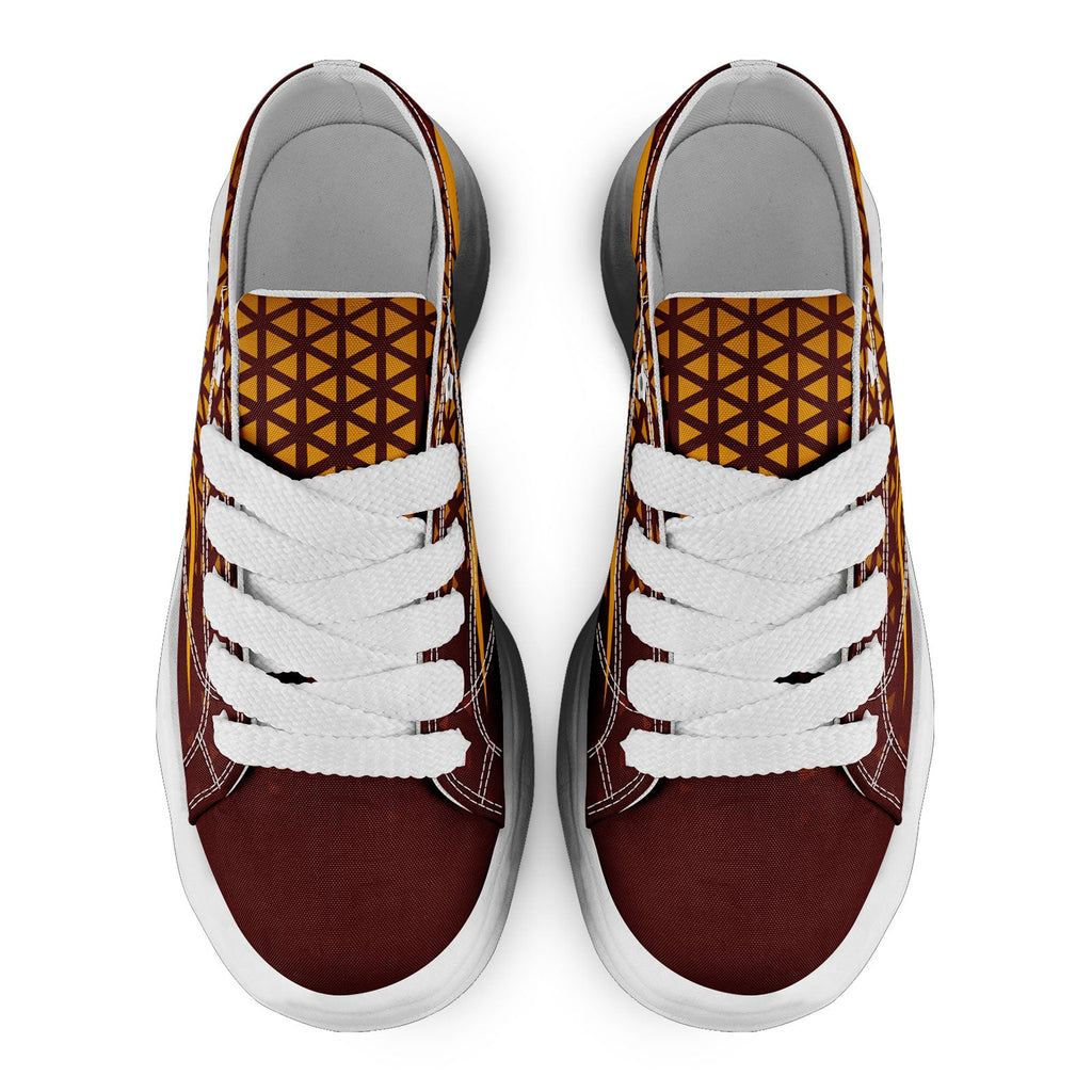 Custom Deep Red White Washington Shoes Personalized Sneaker FN038-D023003-31 Custom Online